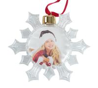 Photo Decoration for the Christmas Tree - Fillable Transparent Photo Decoration, Personalised Portable Party for Christmas Tree, Wall, Window, Garden, Family, Friends and Relatives