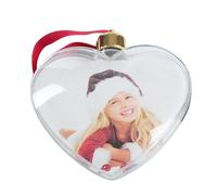 Photo Decoration for the Christmas Tree - Fillable Transparent Photo Decoration, Personalised Portable Party for Christmas Tree, Wall, Window, Garden, Family, Friends and Relatives