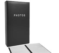 Photo Flip Album Black - Traditional 6x4 Photograph Album with 40 Pockets Holds 80 Photos - Classic Photo Storage Book for Memories, Weddings, Birthdays & Gifts - Multipack Options Available (3)