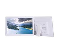 Photo Frame 10 Inch, 1024X600 Full Hd Ips Display With Remote Control - Support Video Auto-Rotate Calendar Clock Auto On/Off Timer, Sd Card And Usb,White-10"