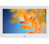 Photo Frame 10 Inch High-Definition Led Electronic Digital Album Family Wedding Birthday Business Gift Advertising Machine - Support Clock/Calendar Gift (White)