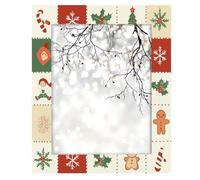 Photo Frame 11x14inch,Christmas Cartoon Elements On Lattice Wooden Picture Frames Display Wall and Tabletop for Living room Bedroom Office Decor