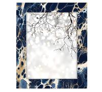Photo Frame 11x14inch,Flowing Blue Marble Stone Texture Wooden Picture Frames Display Wall and Tabletop for Living room Bedroom Office Decor