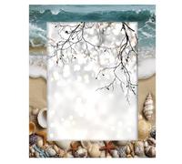 Photo Frame 11x14inch,Sea Beach Sand Seashells Starfish Wooden Picture Frames Display Wall and Tabletop for Living room Bedroom Office Decor