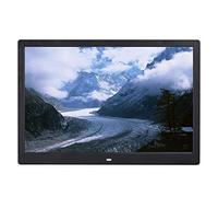 Photo Frame 14 inch Digital 1280X800 high-Definition Electronic Photo Album Wall-Mounted Advertising Machine Display Photo/Music/Video Player Calendar Alarm Clock Automatic on/Off Timer, White