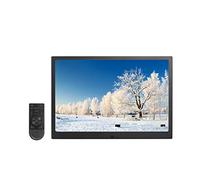 Photo Frame 17-inch aluminum alloy ultra-thin narrow-edge HD 1080P wall-mounted digital remote control electronic album advertising machine - support calendar/clock Gift