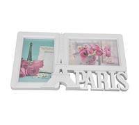 Photo Frame, 2Pcs Plastic 30 x 17cm Paris Tower Rectangle Two 4x6 in Photo Frame for Home Office Decorative Tabletop Wall Mounting