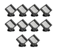Photo Frame 5/10 Pieces 3D Floating Photo Frame Shadow Box Jewelry Display Stand Ring Pendant Protection Stone for Displaying Posters(Black 10PCS)