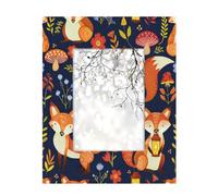 Photo Frame 5x7inch, Mushroom Fox Flower Wooden Picture Frame Display Wall and Tabletop, Decor for Office Living room Bedroom