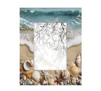 Photo Frame 5x7inch,Sea Beach Sand Seashells Starfish Wooden Picture Frames Display Wall and Tabletop for Living room Bedroom Office Decor