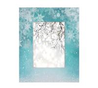 Photo Frame 5x7inch,Turquoise Teal Gradient Winter Snowflakes Wooden Picture Frames Display Wall and Tabletop for Living room Bedroom Office Decor
