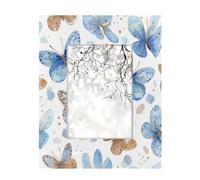 Photo Frame 5x7inch,Watercolor Beautiful Butterfly Wooden Picture Frames Display Wall and Tabletop for Living room Bedroom Office Decor