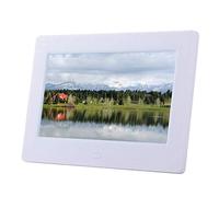 Photo Frame 7 Inch, 1024X600 Full Hd 16:9 Ips Display With Music/Video Player Calendar Alarm/Auto On/Off Timer, Support Usb And Sd Card,White-7"
