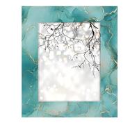 Photo Frame 8x10inch,Teal Green Marble Stone Texture Wooden Picture Frames Display Wall and Tabletop for Living room Bedroom Office Decor
