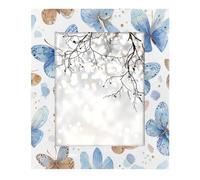Photo Frame 8x10inch,Watercolor Beautiful Butterfly Wooden Picture Frames Display Wall and Tabletop for Living room Bedroom Office Decor