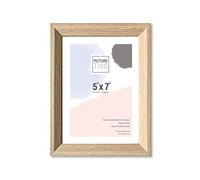 Photo Frame - Beautifully Carved - Home Décor - Wall Display - Poster Frame - Elegant Classic Design - Wall Mount - Easy to Clean - Perfect for Gift (5X7, Wood Effect)