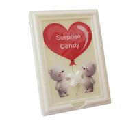 Photo Frame Candy Dispenser | Christmas Gumball Machine | Animal Picture Frame Display Ornaments - for Nuts Dessert Chocolate Snack Holiday Birthday Mantel Table Bedroom Bar Shelf