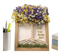 Photo Frame Desk | Mother's Day Tree Shaped Display Ornaments | Dried Flowers Table Photo Frame - Gift for Mother, Living Room, Bedroom, Office, Hallway, Corridor, Birthday