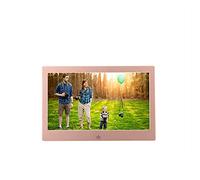 Photo frame Household Metal Texture Narrow Edge Electronic Photo Album Smart Photo Frame Digital Photo Frame Digital Frame (Color : Cool Black, Size : 10 inches) (Rose Gold 10 inches)