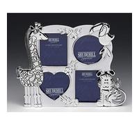 Photo Frame - Jungle Animal Silver Multi Picture Photo Frame New Baby Gift Idea
