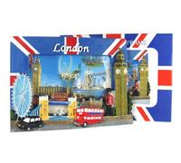 Photo Frame - London Souvenir with Union Jack Union Jack Print and London Points of Interest Detail - 1235