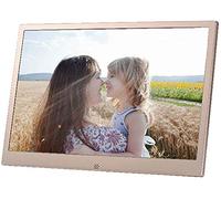 Photo frame Metal Narrow Side Thin 12 Inch 13 Inch 15 Inch Digital Photo Frame Advertising Player Electronic Album Player Digital Frame (Color : Silvery, Size : 15 inch+16G card) (Golden 13 inches)