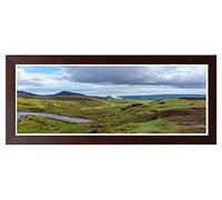 Photo Frame Modern Mahogany 50cm x 20cm Wall Mounted Acrylic Glass Wood Picture Frame