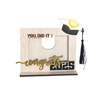 Photo Frame Personalised 2025 Graduation Gifts for Friend Picture Frames Wooden 20x15cm Engraved Wooden Picture Frame Wall or Table Stand for Creative Decoration Celebrations