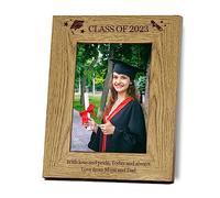 Photo Frame Personalised Graduation Gifts for Her Him Friend Picture Frames Wooden Picture Frames Personalised Gifts for Women Man Him 7"x 5" Engraved Wooden Picture Frame (Portrait Design 2)