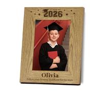 Photo Frame Personalised Graduation Gifts Picture Frames Wooden Picture Frames Personalised Gifts for Women Man Him 7"x 5" Engraved Wooden Picture Frame (Portrait Design 4)