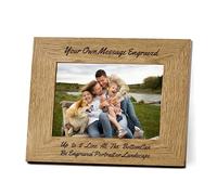 Photo Frame Personalised Picture Frames 6x4 Photo Frames Custom Engraved Wooden Photo Frames 6x4 Picture Frame for Mothers Day Wedding Family Graduation Christmas (Design 2, Landscape)
