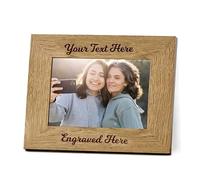 Photo Frame Personalised Picture Frames 6x4 Photo Frames Custom Engraved Wooden Photo Frames 6x4 Picture Frame for Mothers Day Wedding Family Graduation Christmas (Design 1, Landscape)