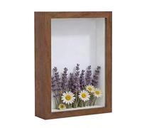 Photo Frame - Pressed Floral Art Holder, Rustic Timber Herbarium Display Case with Transparent Viewing Window, Nature Inspired Accent, Ideal for Apartment Dorm Workplace Desk Arrangement