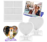Photo Frame Resin Mold,maxin Rectangle & Heart Shape Silicone Epoxy Molds for Casting,Handmade Gifts,DIY Crafts, Home Decor,Personalized Photo Frame