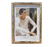Photo Frame Tabletop Silver and Gold Decorative Piece Picture Frame, Zinc Alloy and Glass for 6" 7" 10" Photos photograph(Gold,6-inch)