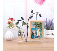 Photo Frame Vintage, Pictures Frames 4x6 Collage Wood Color Double-Sided Art Leaf for Tabletop Display Glass