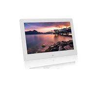 Photo Frames 10-Inch, Electronic Photo Frame, Support Human Body Induction Display Rack, High-Definition Video Player, Electronic Photo Frame, Advertising Machi,White