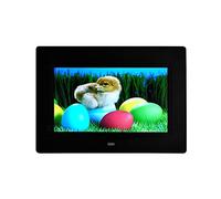 Photo Frames Black/White 7.0-Inch Home Video Player Multimedia Advertising Machine Support Video, Picture, Music Play Resolution 1024 * 600,Black