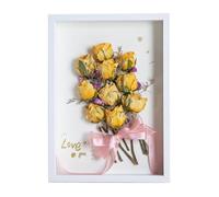 Photo Frames Creative Photo Frame DIY Dried Flower Empty Stereo Acrylic Specimen Picture Display Stand Memory Home Decor Ornament(S1,7in (12.7x17.8cm))