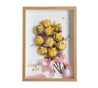 Photo Frames Creative Photo Frame DIY Dried Flower Empty Stereo Acrylic Specimen Picture Display Stand Memory Home Decor Ornament(S2,8in (15.2x20.3cm))