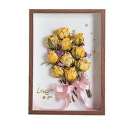 Photo Frames Creative Photo Frame DIY Dried Flower Empty Stereo Acrylic Specimen Picture Display Stand Memory Home Decor Ornament(S4,6in (10.1x15.2cm))