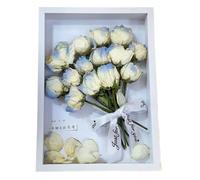 Photo Frames Depth 5cm DIY Wooden Photo Frame For Displaying Three-Dimensional Works Wood Picture Decor(White,A4 21x29.7 cm)