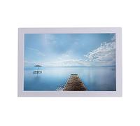 Photo Frames Hd Electronic Photo Album 17 Inch Stand-Alone Advertising Machine Automatic Play Video/Picture With Clock/Calendar/Alarm And Other Functional Resol,White