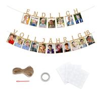 Photo Garland 18th Birthday Decoration Neutral - Finally Full Year 18, Birthday Decoration 18, Kraft Paper Photo Hanging Wall Decoration for 18th Birthday Girls Boys