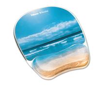 Photo Gel Mouse Pad with Wrist Rest with Microban Protection, 7.87 x 9.25, Sandy Beach Design