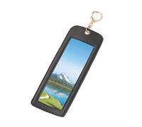 Photo Holder Keychain - 7 Inch | PU Leather Frame - Rectangle Pendant, Memory Key Ring, Ornament Gift for and Adults, Christmas and New Year Keepsake, Black, Se référer au descriptif