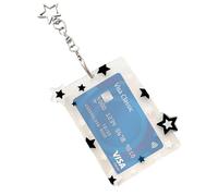 Photo Keychain Holder, 4x3 Inch Acrylic Clip, 3.94 Inches Clear Picture Frame with Authentic Build, Bag Accessory, Card Display Case with Cute Design, Gift Gadget for Women and Kids