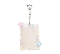 Photo Keychain Holder - Acrylic Picture Holder Keychain | 3-inch Cute Photo Card Holders with Star Charm for Bank Card Bag Purse Backpack Women Kids Girls Birthday Holiday Party Favors