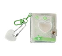 Photo Keychain Holder Heart, Handmade Small Organizer Supply, 2 Inch Insert Keyring for Picture Wedding Graduation Birthday Travel Office School Luggage Bags Backpack Handbag Household Gear