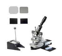 Photo Magnet Machine 80x53mm/90x65mm DIY Square Fridge Making Kit Black Rectangular Includes 100 Pieces Cutter Easy Quick Badges Successfully(90x65set)